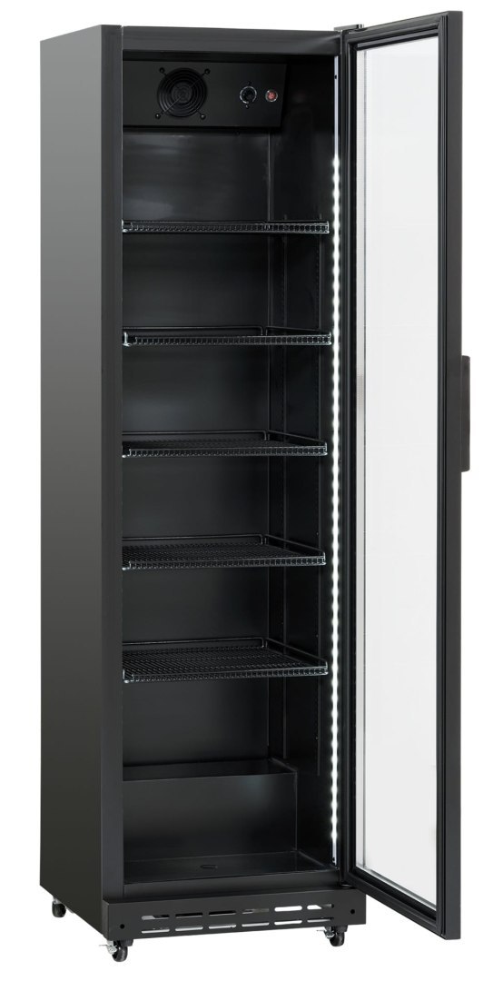 Szafa chłodnicza przeszklona gastronomiczna czarna 392 l Resto Quality SD430BE